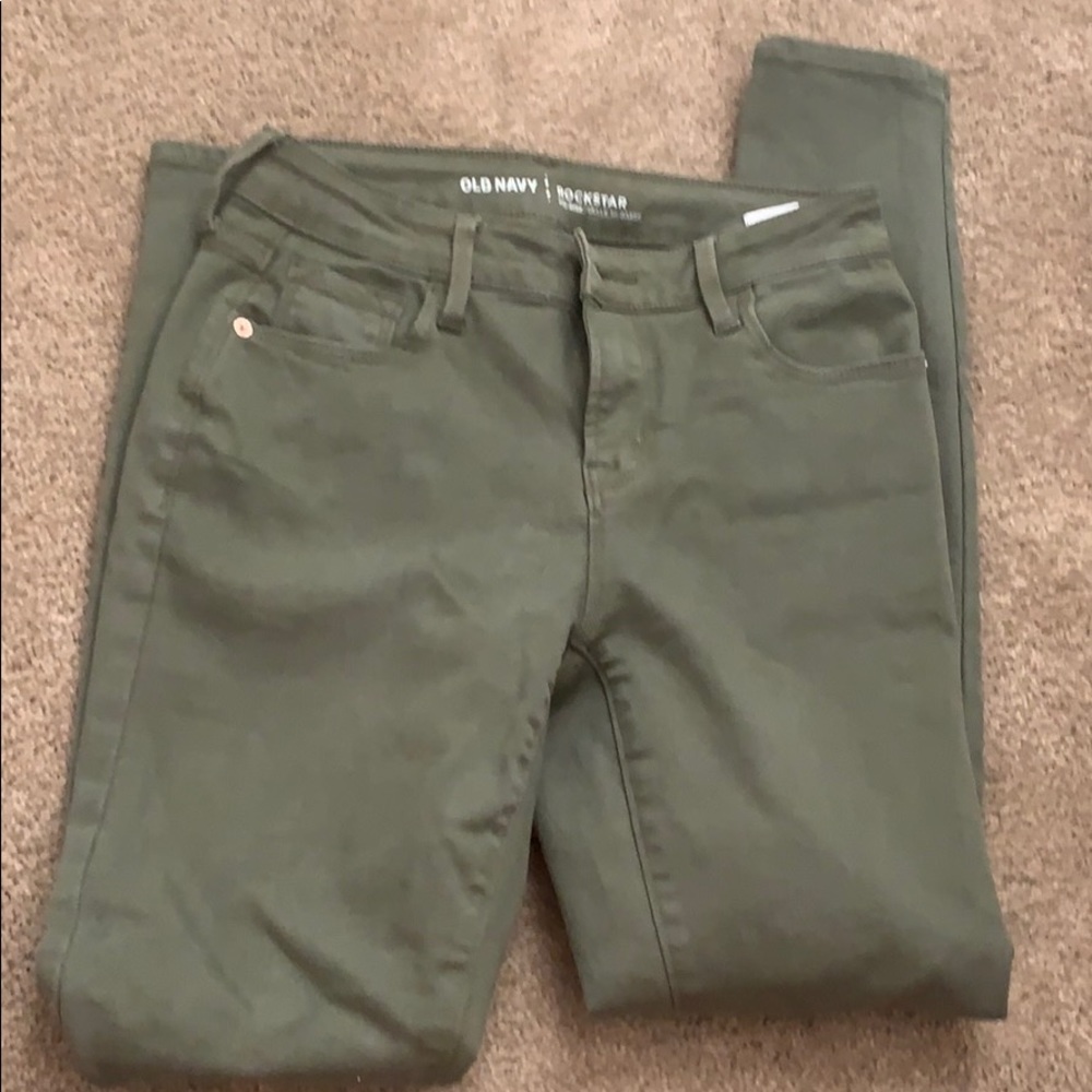 old navy camo green jeans